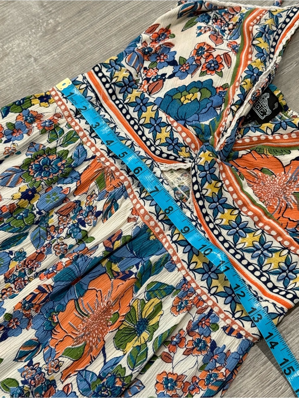 Angie Floral Boho Maxi Dress | Size L | Lace Trim | Festival Cottagecore - Picture 5 of 8
